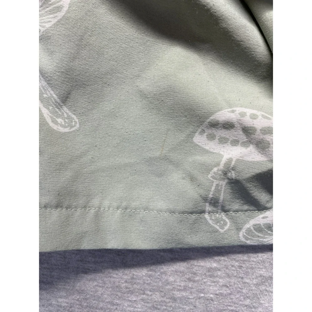 Fresh By Drill Swim Trunks Shorts Mens XL Sage Green Mushroom Print Beach Wear
